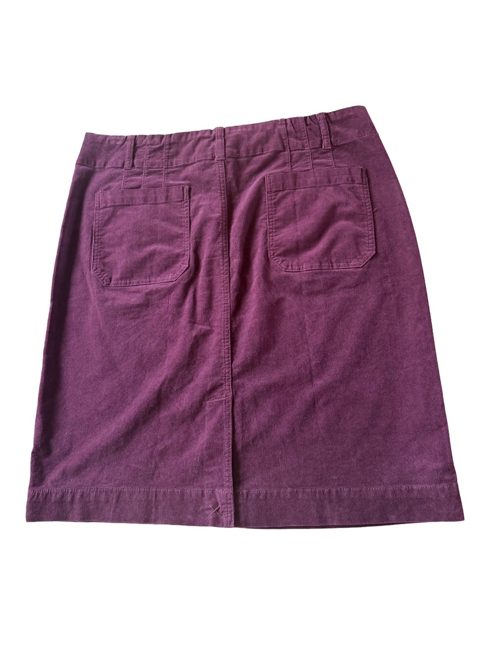 Tribal Plum Corduroy Pencil Skirt with Front Patch Pockets - Picture 3 of 8